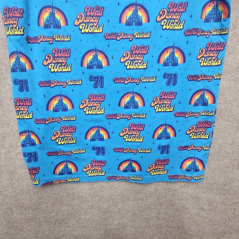 Disney Parks Rainbow Graphic Tank Top Blue Size Small Colorful ’71 Castle - Picture 8 of 9